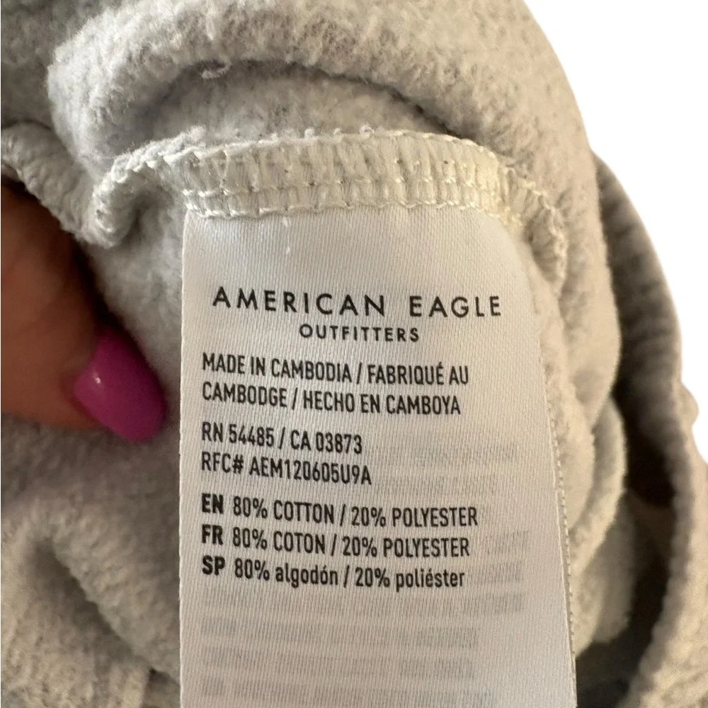 American Eagle Outfitters Gray Track Pants Relaxed Fit - Picture 3 of 3